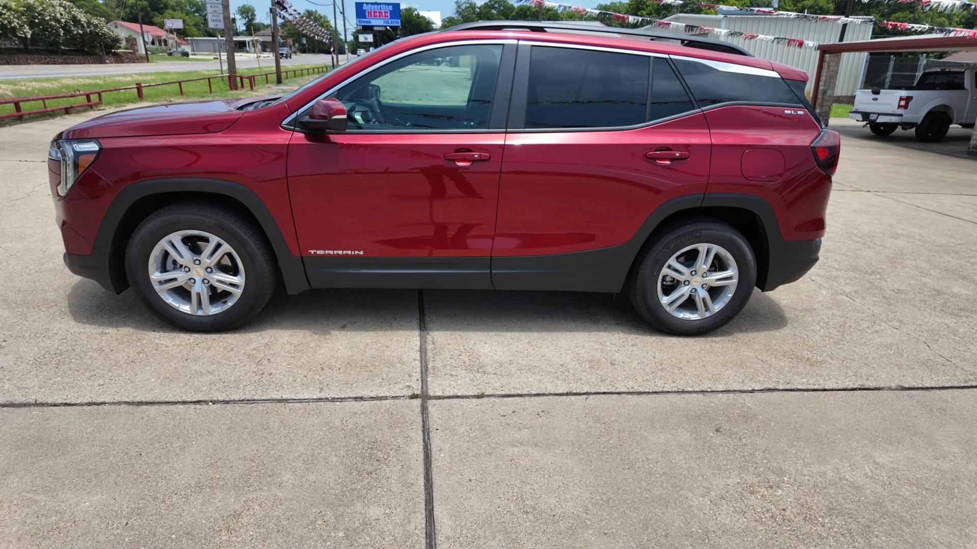 2024 Maroon /Medium Ash Gray/Jet Black GMC Terrain FWD SLE (3GKALMEG1RL) with an 1.5L I-4 gasoline direct injection engine, located at 605 West Oak Street, West, TX, 76691, (254) 826-5852, 31.803501, -97.098549 - Photo#1