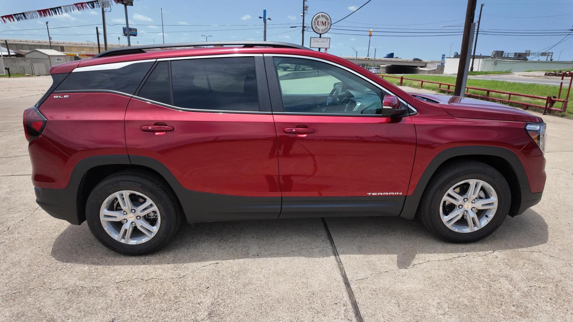 2024 Maroon /Medium Ash Gray/Jet Black GMC Terrain FWD SLE (3GKALMEG1RL) with an 1.5L I-4 gasoline direct injection engine, located at 605 West Oak Street, West, TX, 76691, (254) 826-5852, 31.803501, -97.098549 - Photo#3